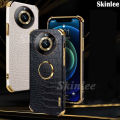 Phone case For Realme 11 Pro + Back cover Soft Case Luxury Carbon Crocodile Pattern Leather Handphone Housing For Realme11 Pro Plus Cover cases Car Navigation Holder Ring Cover. 