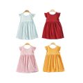 Girls Dress Sleeveless Princess Dress Kids Dresses Children Clothes Solid Kids Baby Girl Dress. 