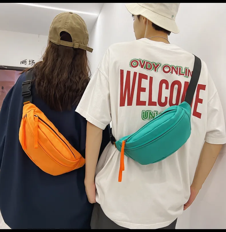 Chest bag men's ins waterproof casual crossbody bag men's trendy brand sports small shoulder bag women's lightweight student mobile phone waist bag | Daraz.com.bd