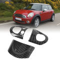 Steering Wheel Trim, Carbon Fiber Look Steering Wheel Panel Cover for Cooper R54 R55 R56 R60.