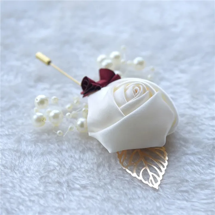 Boutonniere%20Lapel%20Pins%20Wedding%20Corsage%20Suit%20Buttonhole%20Silk%20Roses%20Gold%20Leaves%20Men%20Women%20Brooch%20Flowers%20Mariage%20Accessories%20-%20Image%204