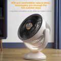 Air Circulation Table Fan with Night Light Desktop Fan Hanging Fan 4 Wind Speeds Adjustable Electric Cooling Fan.