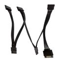 4X 15 Pin SATA Power Extension Hard Drive Cable 1 Male to 5 Female Power Supply Splitter Adapter Cable for DIY PC Sever. 