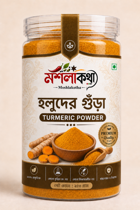 Premium Turmeric Powder | 100% Natural | Pure Holud Powder | No Artificial Color | No Preservatives