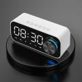 ZXL-B126 Subwoofer Mini Bluetooth Speaker/Mirror Dual Alarm Clock Digital Display LED Wireless Subwoofer Music Player. 