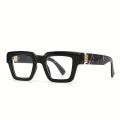 Marble Vein Square Frame Clear Lens Glasses Minimalist Fashion Computer Glasses Spectacles For Women Men. 