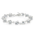 AliExpress 12 Pieces Rubik's Cube Bracelet Silver-Plated Checkered White Diamond Colored Diamond Bracelet Foreign Trade Wholesale. 