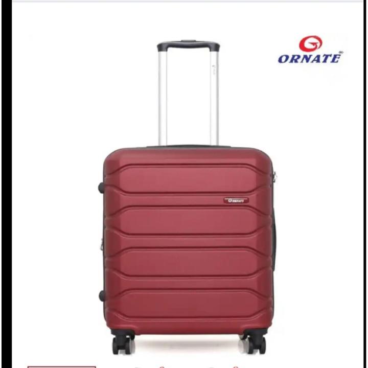 Ornate Hard Trolley Luggage Maroon