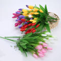 Decorative Artificial Tulip Bouquet Vibrant 21 Heads Faux Artificial  Tulip Flowers Silk Bouquet Artificial Tulip Flowers for Home Decor Wedding Decoration Garden Ornament Event Florals Gift Item. 