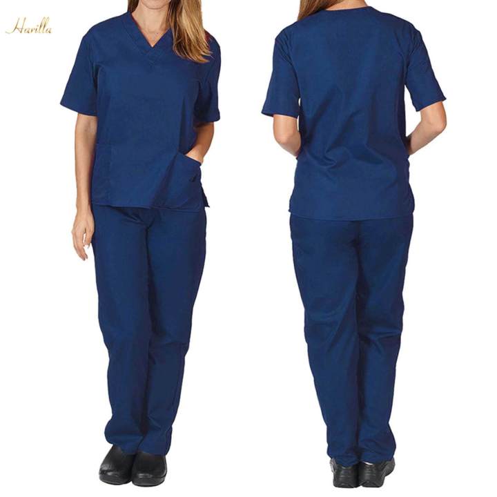 Nursing%20Scrubs%20Uniform%20Solid%20Color%20Multi%20Pockets%20Stretch%20for%20Nursing%20-%20Image%207