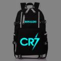 CLuo Schoolbag BackpackCR7Football Star Luminous Personality Peripheral Male and Female Students Ronaldo Backpack Leisure.
