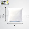 Buy 1 Get 1 Free, Standard Fiber Cushion, White, (14"x14"), Tissue Fabric. 