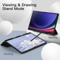 Robustrion Cover for Samsung Tab S10 Ultra Cover Case/Tab S9 Ultra Cover Case/Tab S8 Ultra Flip Stand Case Cover with S-Pen Holder for Samsung Galaxy Tab S10 /Tab S9 / S8 Ultra Tablet Cover 14.6 inch [Supports Auto Sleep Wake]-Black/Navy Blue. 