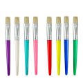 4pcs Children Tempera Hog Bristle Artist Brushes Set Round Flat Pointed Graffiti Paintbrush for Kids Students Beginners Artist. 