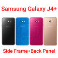 For Samsung Galaxy J4 Plus Side Frame + Back Panel Housing + Camera Glass Back shell Replacement Spare Parts.