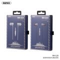 REMAX RM-630 1.2m Hi-Res audio wired in-ear headphone music call mobile phone headset one-button control. 