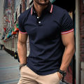 2024 New Men'S Classic Short Sleeve Polo Shirt Summer Top Casual T-Shirt Threaded Collar Oversized S-XXXL. 