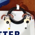 Love Set Cute Pattern Charger DIY for Android Charger Universal style data cable protector cover for Samsung Charger. 