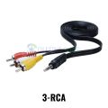 RCA Audio Video 3.5mm AV Cable TV Cable, DV Digital, Camera, CD Player, MP3, MP4 VCR and and Multi Devices. 