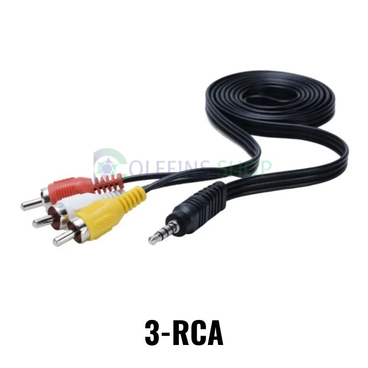RCA Audio Video 3.5mm AV Cable TV Cable, DV Digital, Camera, CD Player, MP3, MP4 VCR and and Multi Devices