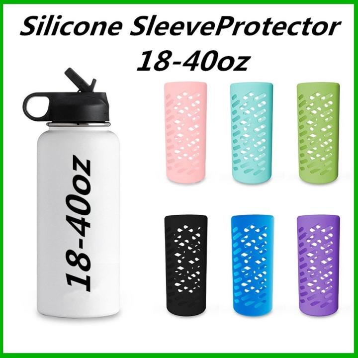 ◙☞ for aquaflask boot bag non-slip silicone aqua flask boot cover water bottle accessories 18oz 22oz 32oz 40oz for HydroFlask outdoor camping hiking picnic water Hydro Flask bottle silicone protective cover tumbler water bottle cover Accessories PARACORD