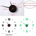 3D Luminous Wall Clock Frameless Acrylic DIY Digital Clock Wall Stickers Mute Clock for Living Room Bedroom Office Wall Decor.