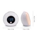 Migeet Smart Touch Light USB Color BT Speaker Night Light with LCD Clock Display Adjustable Alarm Clock Musical Sleep Lamp 5Watt White.