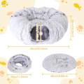 Cat Tunnel Bed, Cat House Collapsible Interactive Toy, Dog with Ball, Tube Gray.