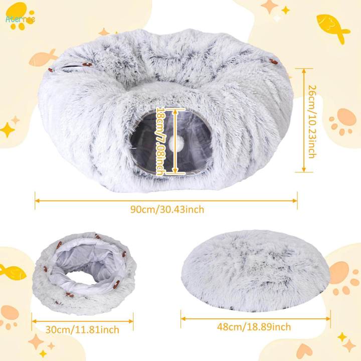 Cat%20Tunnel%20Bed,%20Cat%20House%20Collapsible%20Interactive%20Toy,%20Dog%20with%20Ball,%20Tube%20Gray%20-%20Image%208