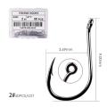 20pcs/50pcs Circle Carp Eyed Fishing Hook 2-22# High Carbon Steel Fishhook With Ring Fishing Tackle Accessories. 