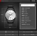 SKMEI 9140 Black Stainless Steel Analog Luxury Watch For Men - Black. 