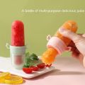 Infant Baby Safety Kids Silicone Feeding Spoon Feeder Food Rice Cereal Bottle Essential (2 in 1 Khichuri Bottle + Fruits Juicer Nipple with Box) - Color as per stock.