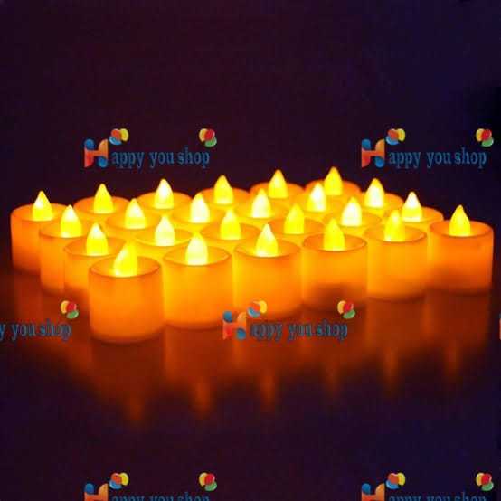 পার্টি সজ্জা led মোমবাতি ল্যাম্প-সোনালী 5 পিস - candle