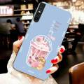 For Vivo S1 Pro Back Cover Case Fashion Honey Peach Milk Tea Soft Silicone Shockproof Camera Lens Protector Phone Cases. 
