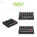 Mini Audio Mixer DC 9V 5 in 1 Out Stereo Mixer for Microphones Guitars Stage. 
