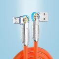 Fast Charge Type C Cable 180 Degree Rotation Elbow Cable for Game for Xiaomi Samsung OPPO Phone Charger USB C Micro USB Cable. 