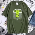 Urban Style Streetwear Trust The Bear Printed Tshirts Men'S Loose Graphic Tee Shirts Funny Cotton Top Cool Soft Mens T Shirts. 