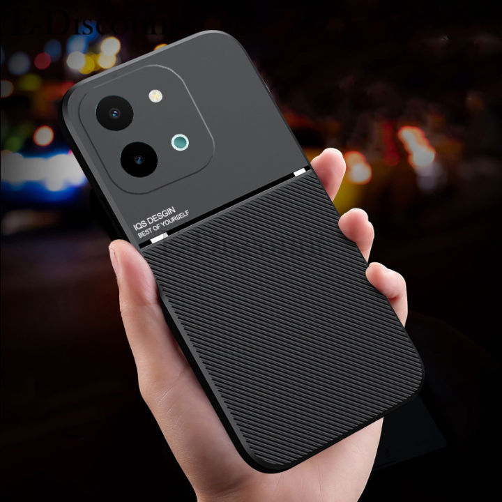 New%20Phone%20Case%20For%20vivo%20Y28%20Cover%20Rough%20Cross%20Patterned%20Magnetic%20Soft%20Silicone%20Leather%20For%20Vivo%20Y28%20case%20-%20Image%202