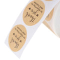 500PCs/roll Handmade Thank You Stickers Paper Label  Round Stationery Decor. 