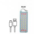 30LED Mini Keychain Flashlight Portable Usb Rechargeable Backpack Pocket Safety Warning Red light Camping Hiking Emergency light.
