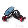 Handlebar end Grip Side Mirror or Looking Glass for Motorcycle. Red Gutli 501. 