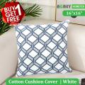 Decorative Cotton Cushion Cover_White_(16"x16"). 