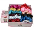 6pcs-Silk Scrunchie Hair Band for girls. 