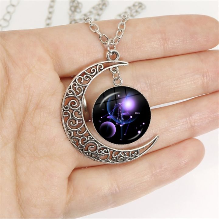 12%20Constellation%20Scorpio%20Sagittarius%20Capricorn%20Aquarius%20Pendant%20Silver%20Color%20Crescent%20Moon%20Necklace%20Jewelry%20Birthday%20Gift%20-%20Image%203