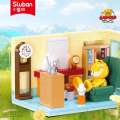 Xiaoluban Children's Block 1226 Garfield Home Combination Model Compatible with LEGO Creative Assembly Toys.