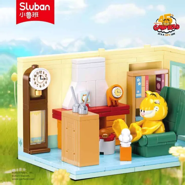 Xiaoluban%20Children's%20Block%201226%20Garfield%20Home%20Combination%20Model%20Compatible%20with%20LEGO%20Creative%20Assembly%20Toys%20-%20Image%204