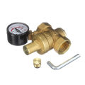 DN15 DN20 3/4" Adjustable Water Pressure Reducing Regulator Valve 1.6MPa Adjustable Water Reducing Valve With Gauge 3/4 inch Brass Household Water Pressure Reducing Regulator Release Valves.