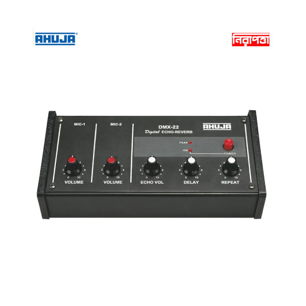Ahuja DMX-22 Mixer AC 220 & DC 12V 2 Channel Mixer Preamplifier for Echo, Reverb, Chorus, Effects