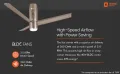 Orient Aeroslim BLDC Motor 48" Smart Inverter Ceiling Fan with IOT, Remote & Under Light (Brown). 