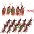 10 pcs x Simulation Plastic Centipede Cockroach Toys Realistic Insect Toy Prank Funny Trick Joke Toys.